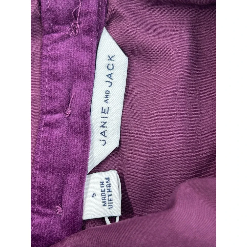 New Janie and Jack Girls 5 Years Pickled Beet Corduroy Ruffle Jumper Dress #0345